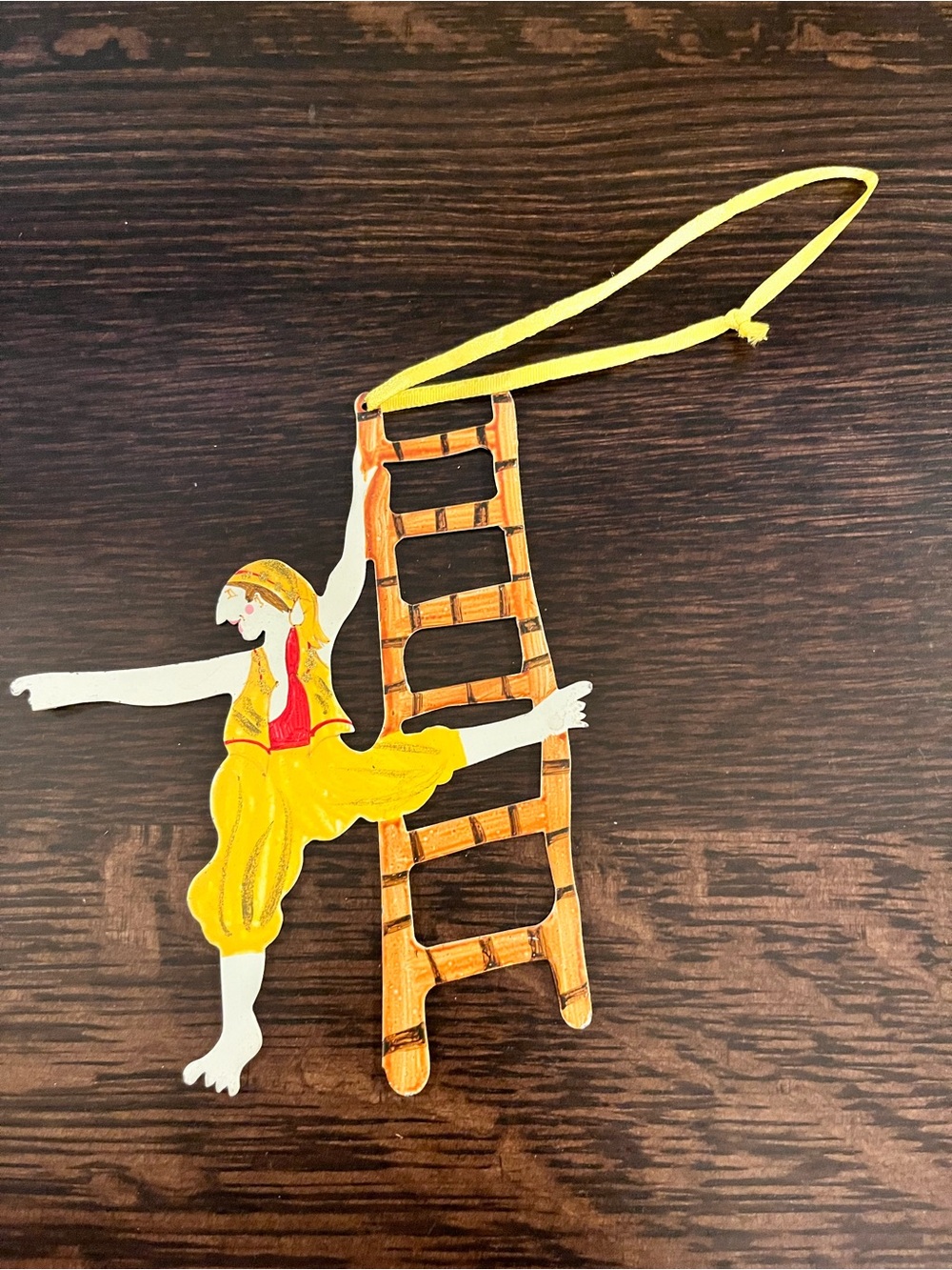 Judie Bomberger Cirque du Soleil Circus Hand-Painted Metal Ornament VTG